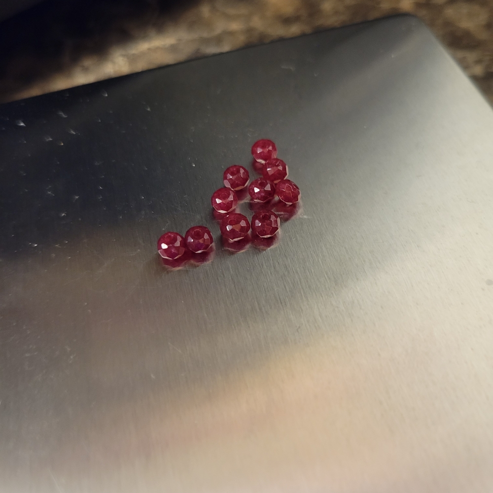 Natural Ruby – Faceted AAA Bead Mini Pack (5)